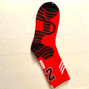 Number 23 Red/black shirt sports crew sock
